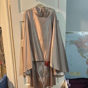 Elegant Satin Cape Dress